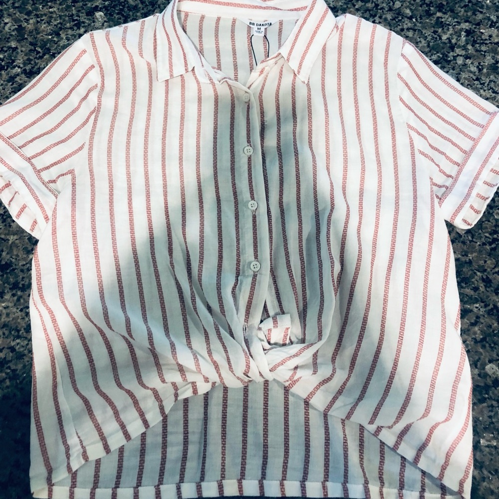 BB Dakota Cropped Tie Button down